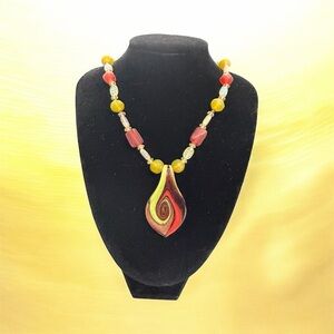 Elegant Multicolor Pendant Necklace